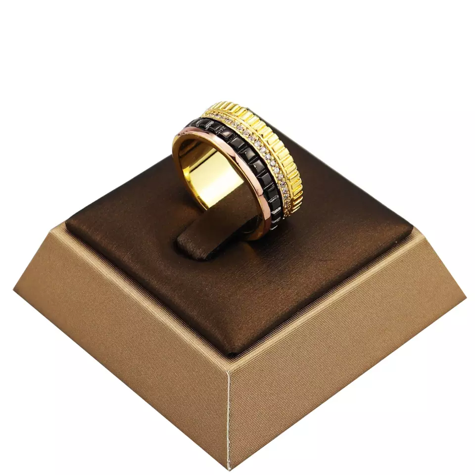 Bague unisex plaqué or 18k