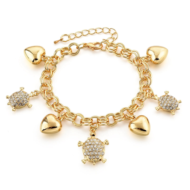 Bracelet plaqué or en cristal Sans Nickel sans Plomb