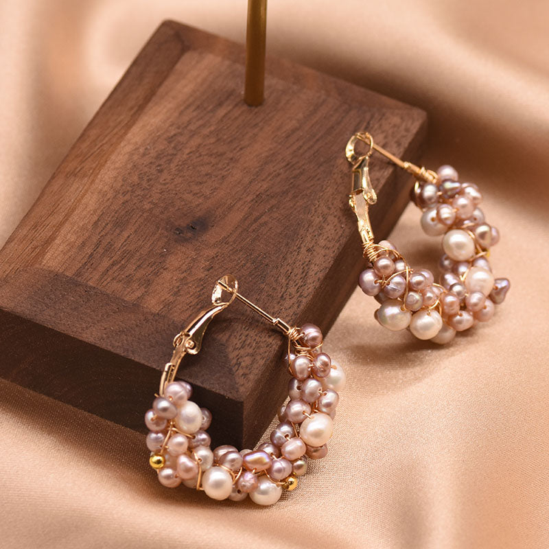 Boucles d'oreilles en perles d'eau douce