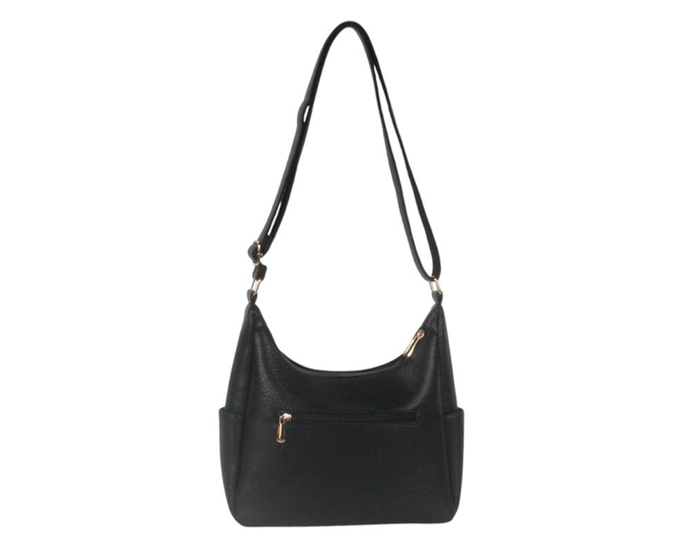 SAC BANDOULIÈRE AVEC DOUBLE FERMETURE ÉCLAIR. NOUVELLE COLLECTION: Noir