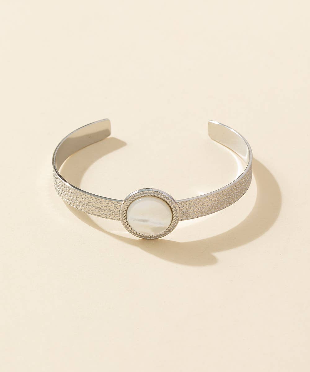 BRACELET JONC ACIER INOXYDABLE 24BRA130: Argente