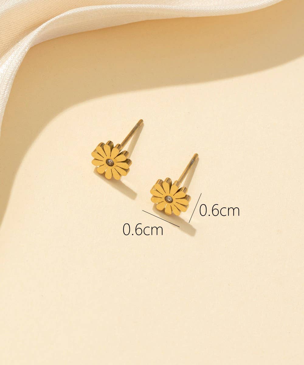 24bOA044D Stainless Steel Stud Earrings