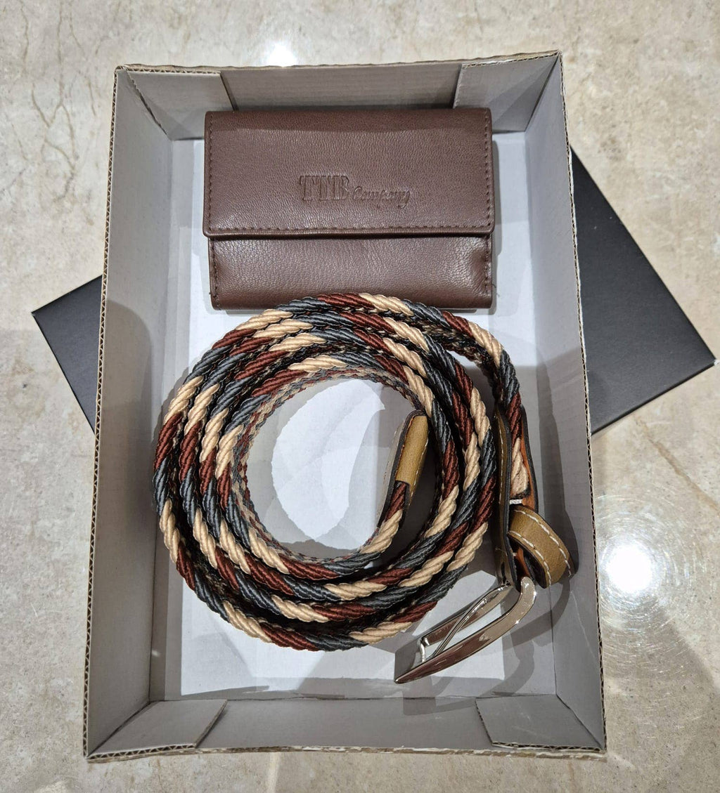 ENSEMBLE PORTEFEUILLE EN CUIR AVEC CEINTURES ÉLASTIQUES: 3