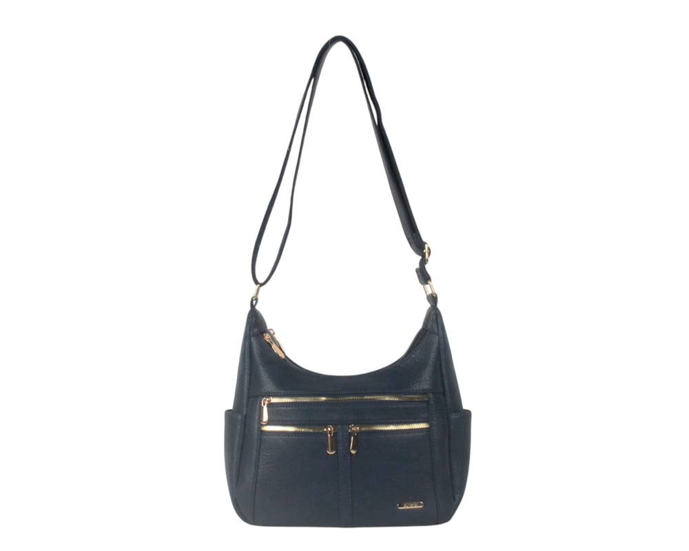 SAC BANDOULIÈRE AVEC DOUBLE FERMETURE ÉCLAIR. NOUVELLE COLLECTION: Noir