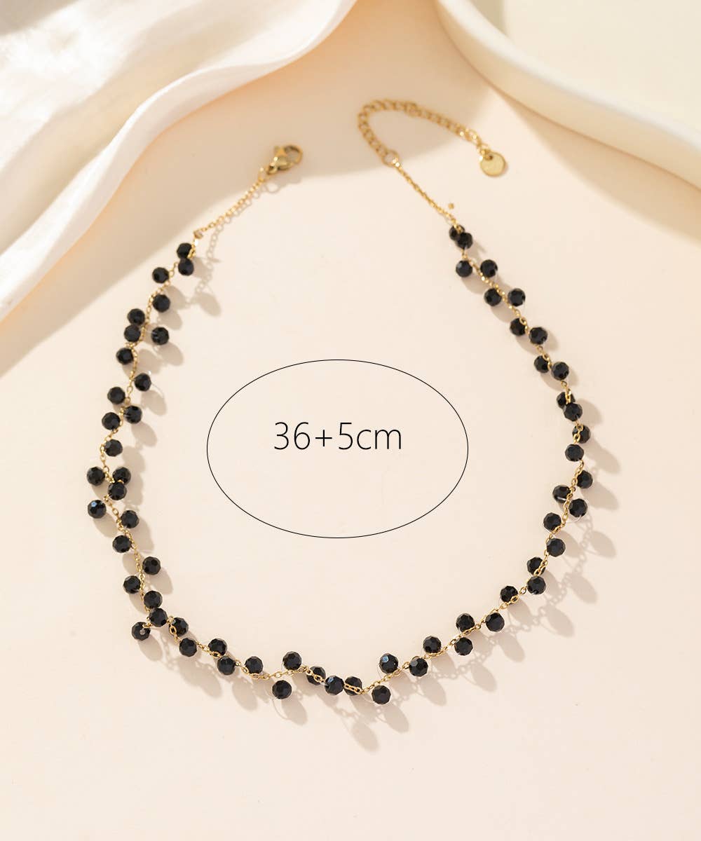 Collier Ras De Cou Acier inoxydable 24CCA009: Noir
