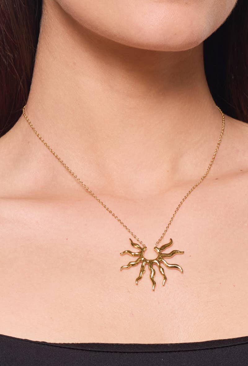 Collier Rayons de Soleil en acier inoxydable 224AQ139: Or