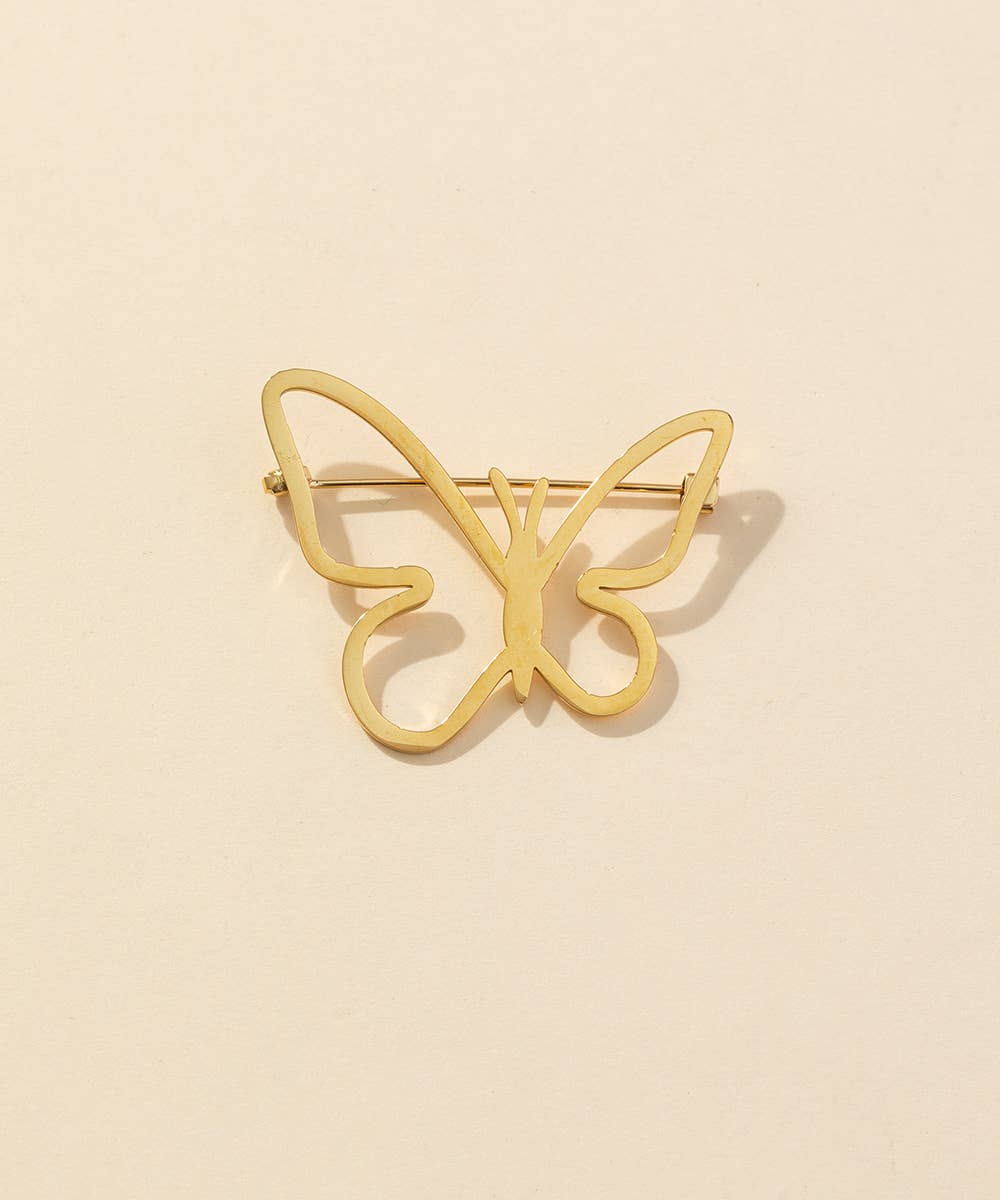 Broche Acier inoxydable 24BRO008: Or jaune