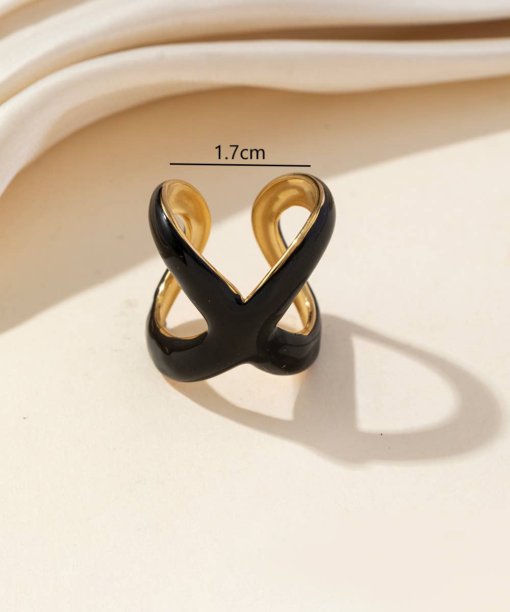 Bague réglable Acier inoxydable 25BGA201: Noir
