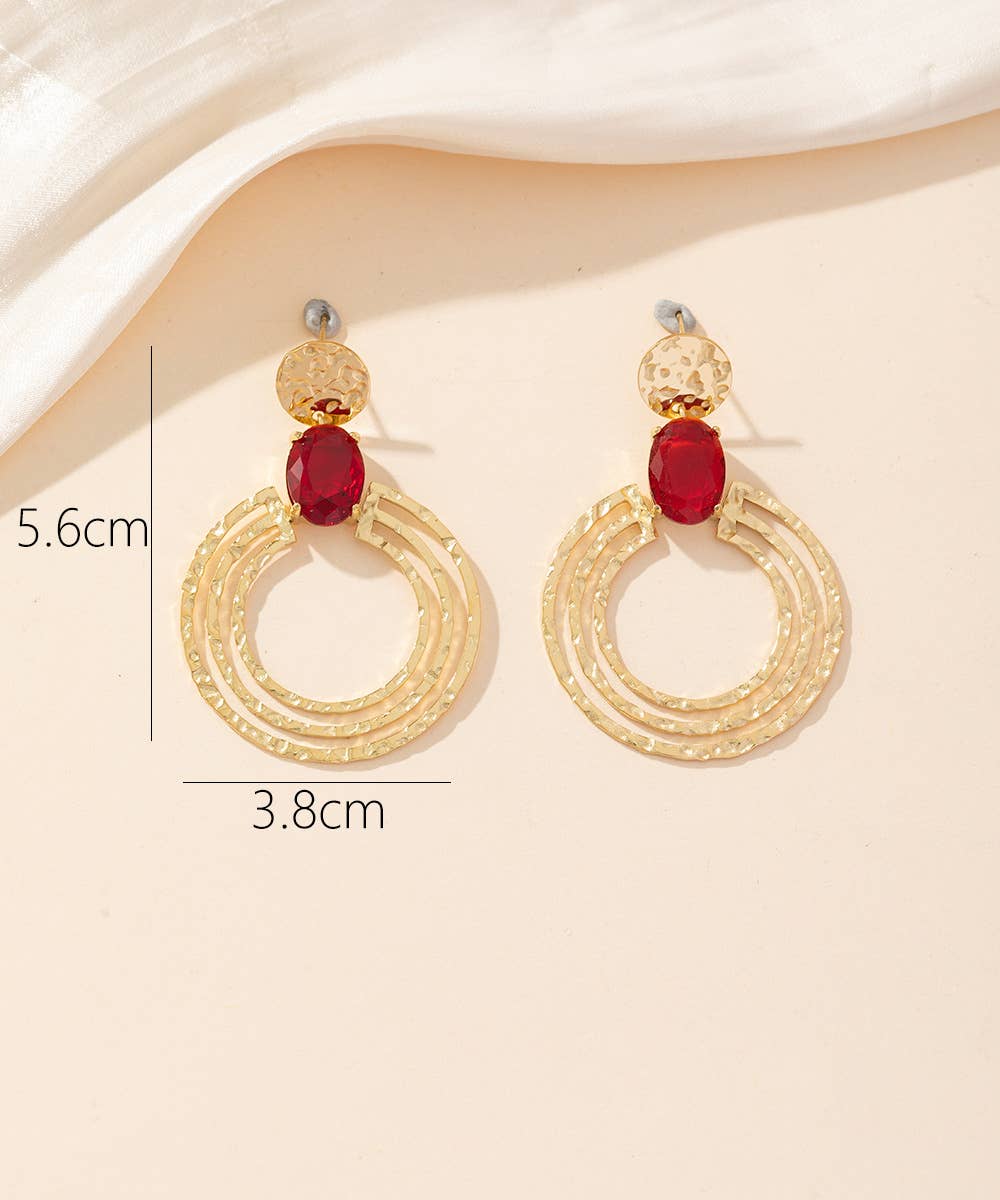 Boucles d'oreilles Clou Acier inoxydable 24BOA017: Vert