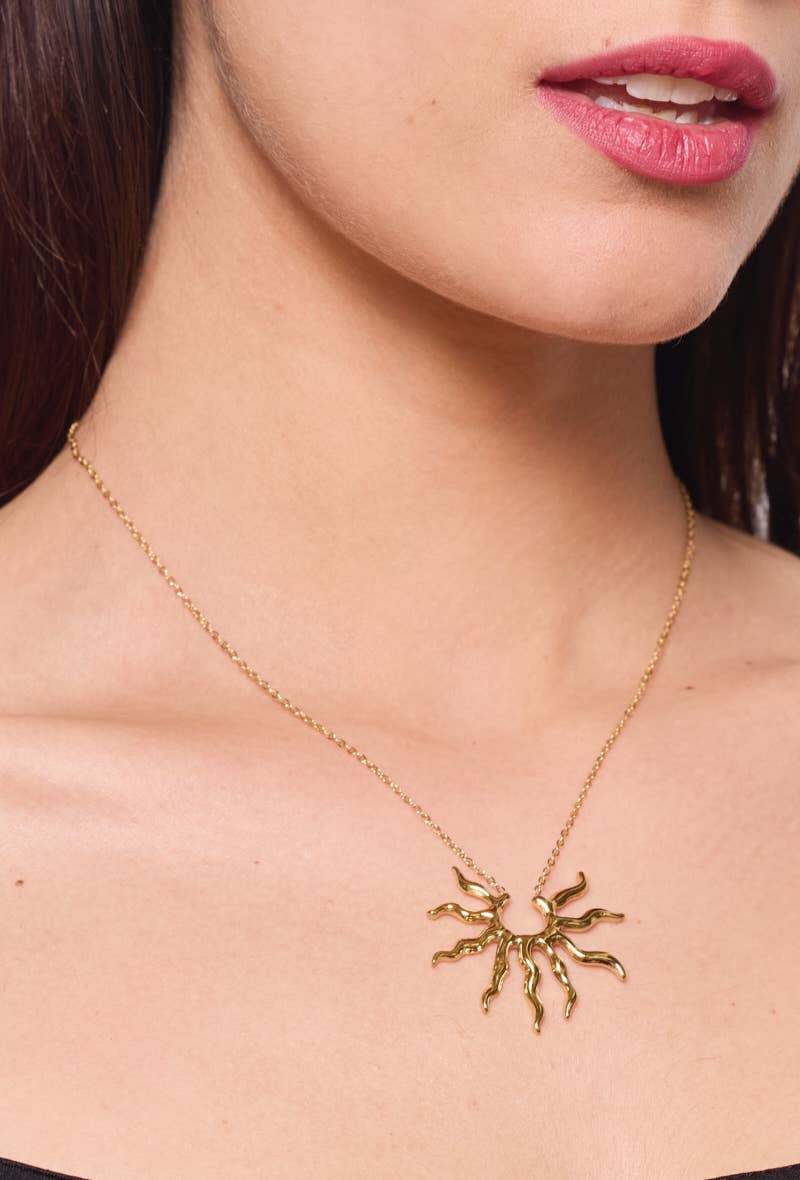 Collier Rayons de Soleil en acier inoxydable 224AQ139: Or