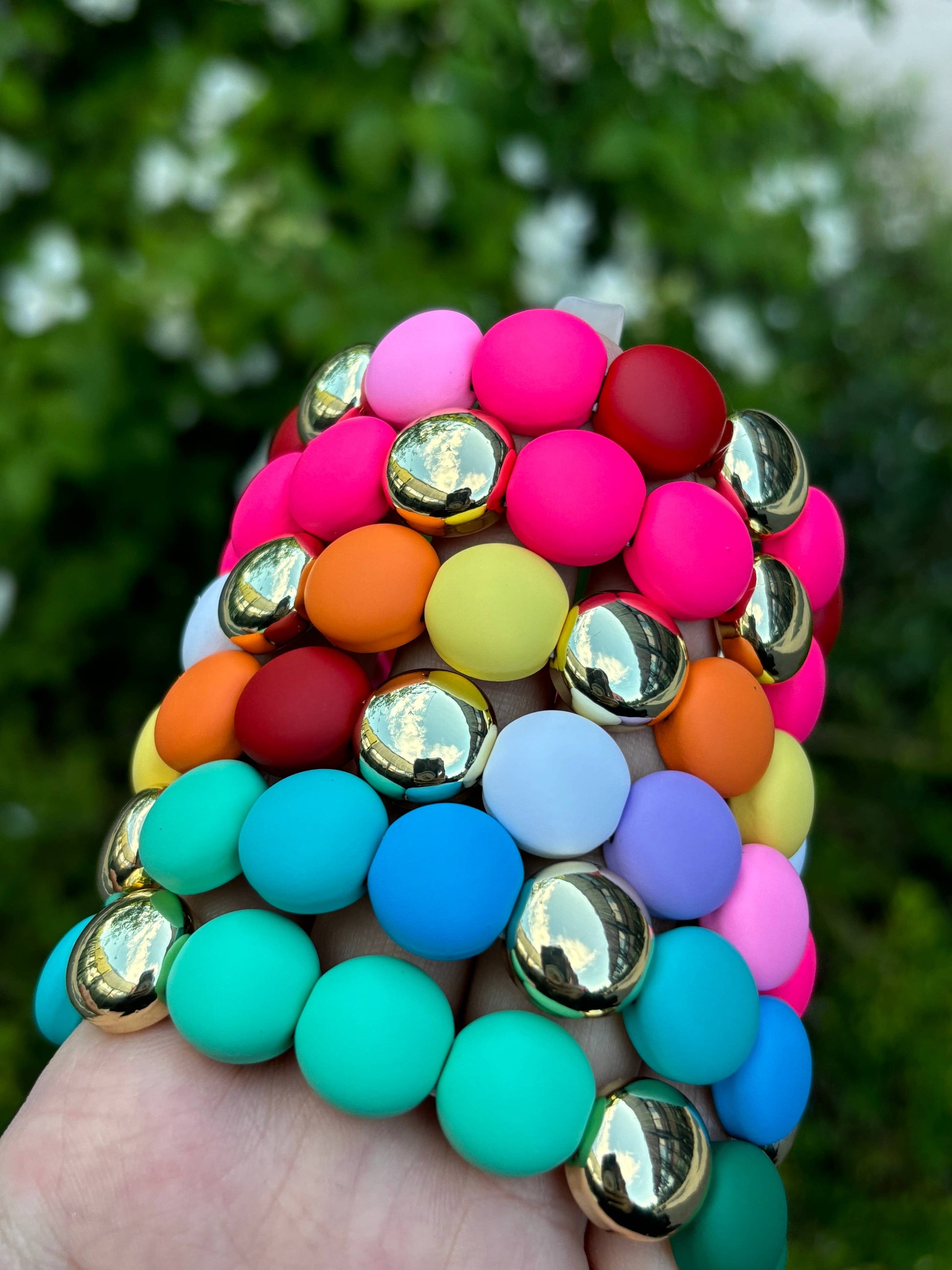 Bracelet colorés avec élastique 324CP03: Fuchsia