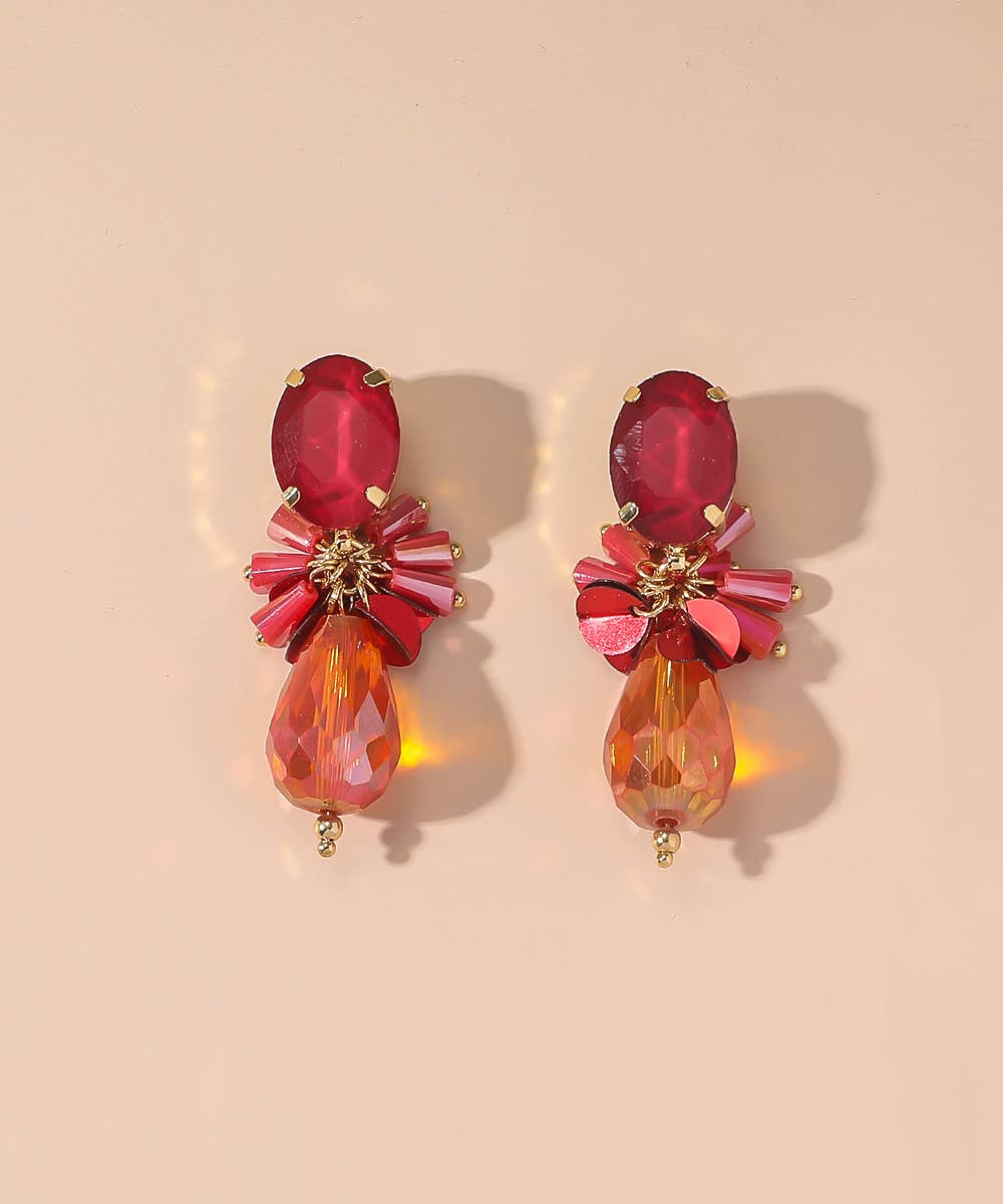 Boucles d'oreilles Clips 25AHBOL004: Multicolore