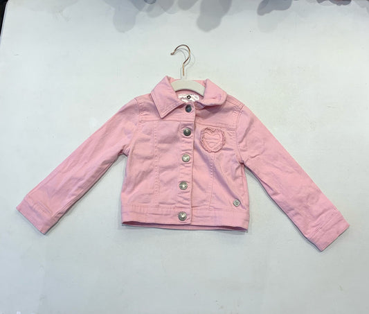 Veste jeans rose pour fille