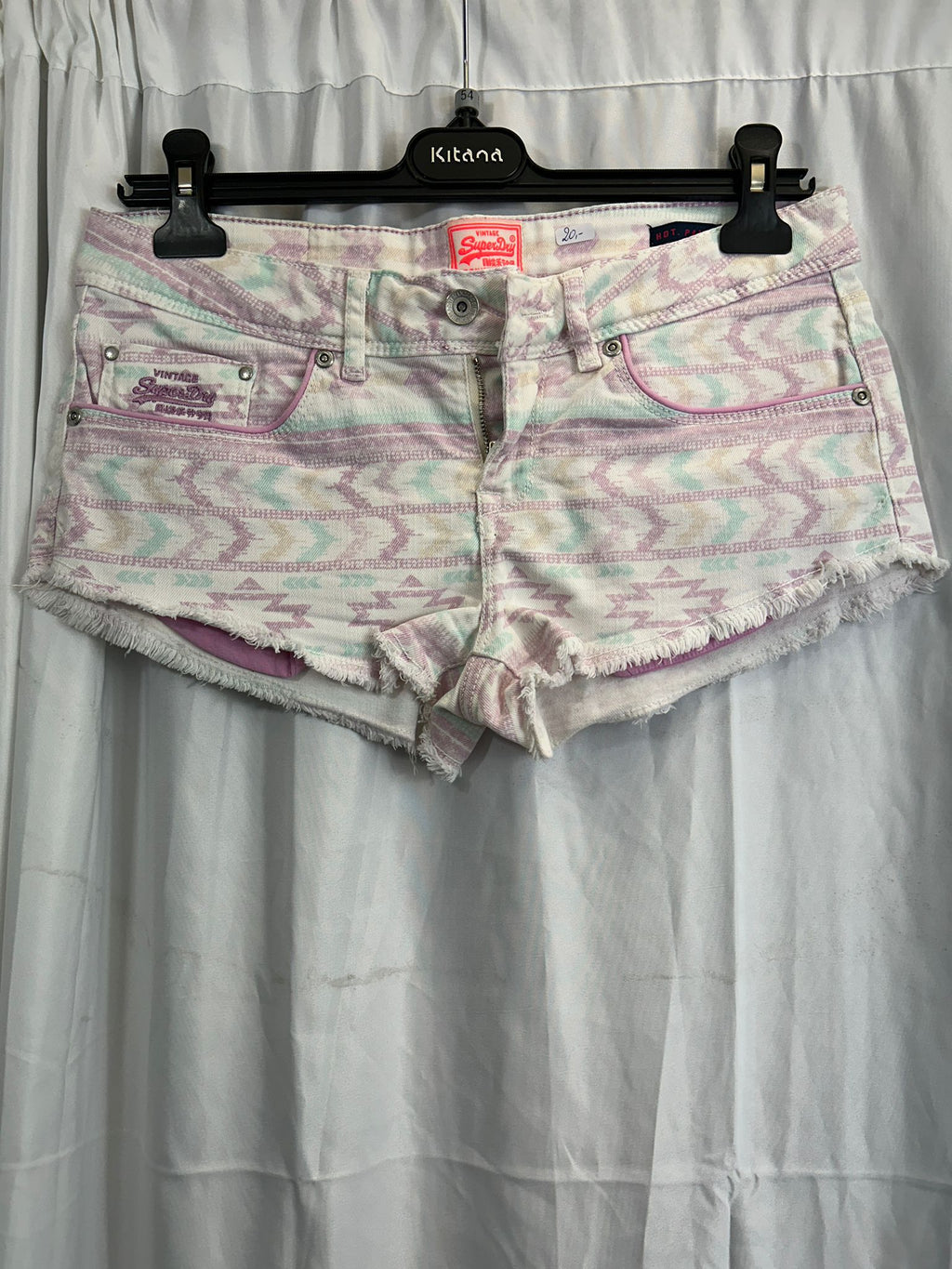 Mini shorts jeans SUPERDRY femme