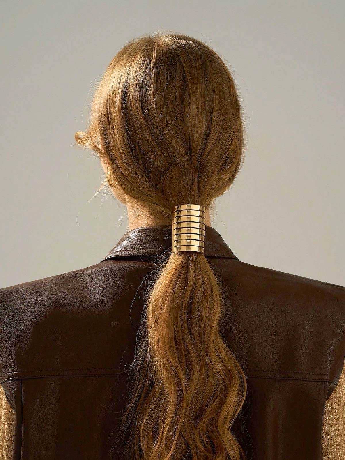 Bijou de cheveux en métal ST28: Or