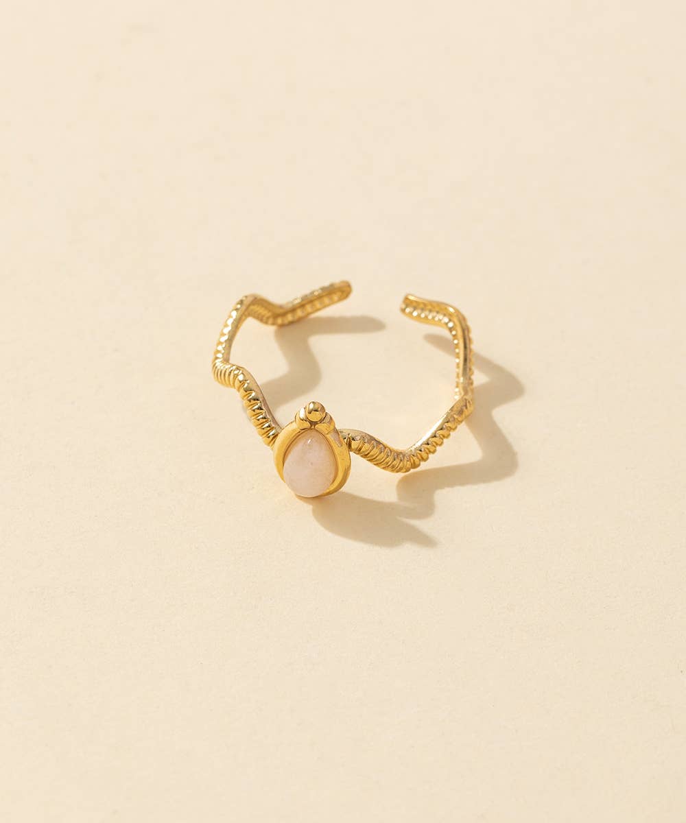 Bague réglable Acier inoxydable  24BGA048: Beige
