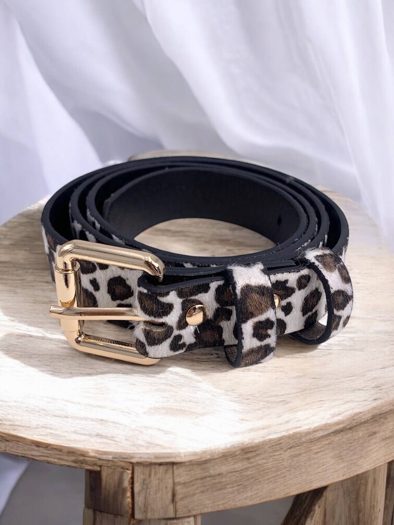 Ceinture léopard CT04: Brun / Synthétique