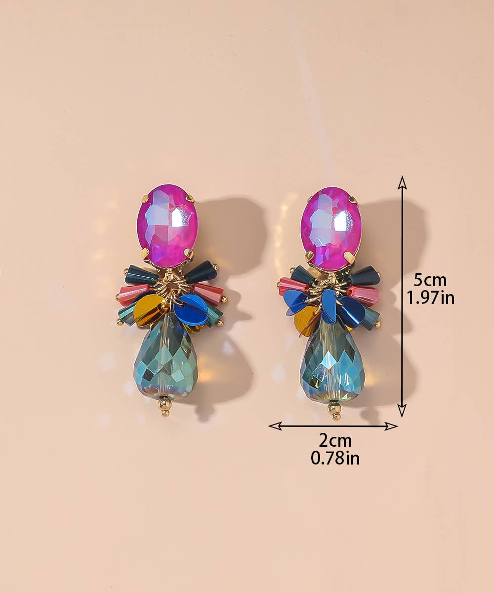 Boucles d'oreilles Clips 25AHBOL004: Multicolore