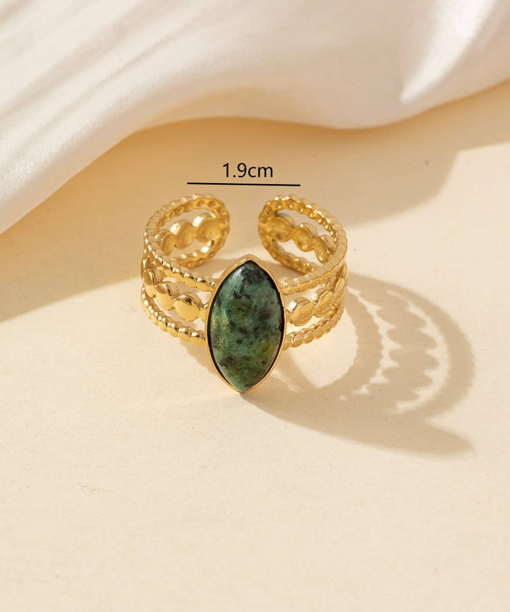 Bague réglable Acier inoxydable  25BGA240: Vert