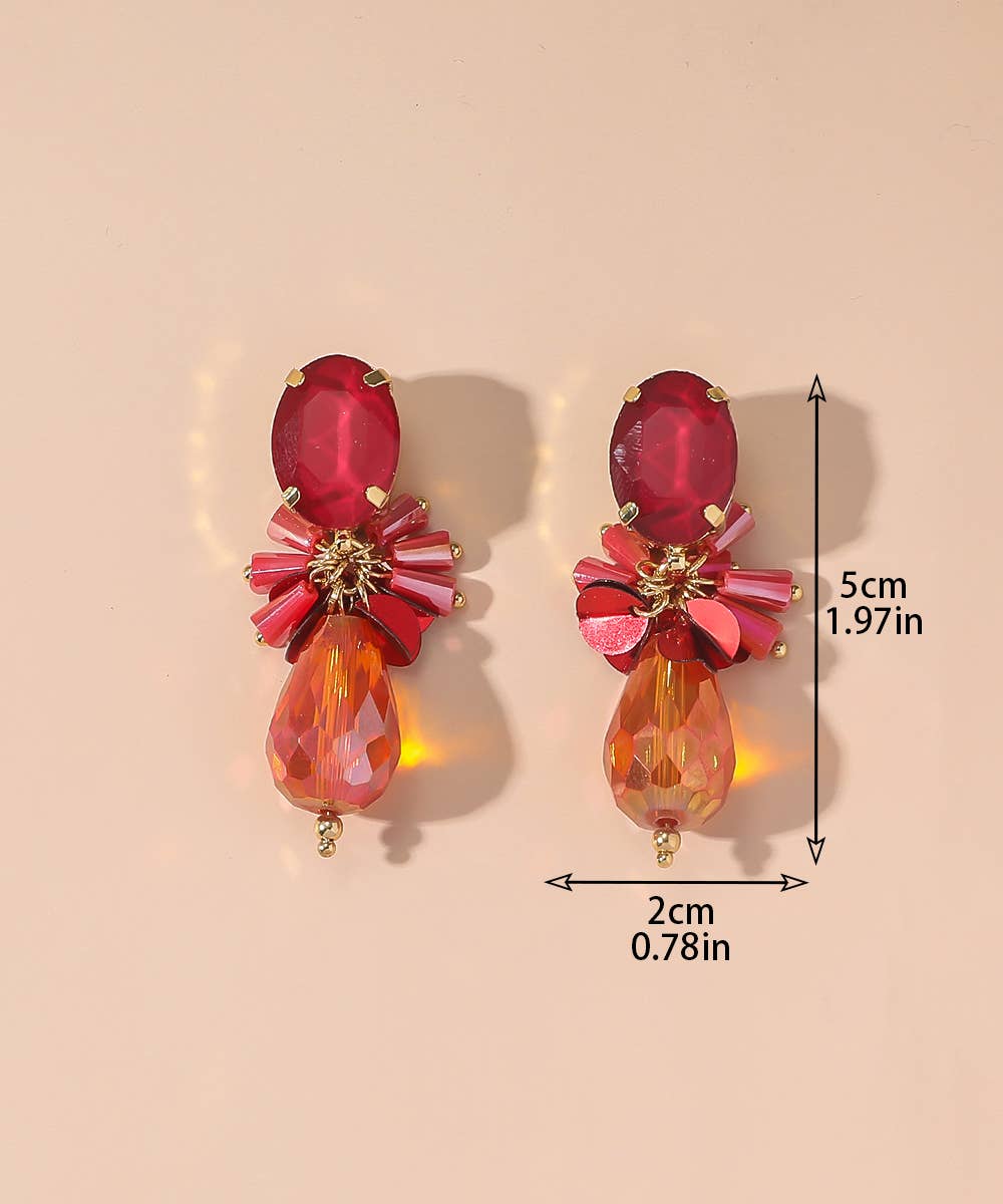 Boucles d'oreilles Clips 25AHBOL004: Multicolore
