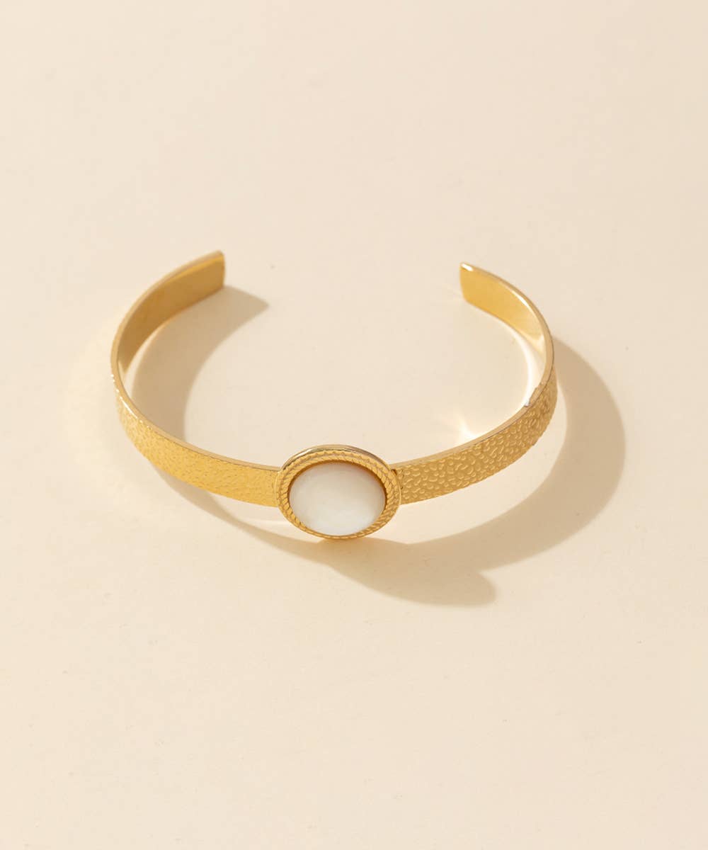 BRACELET JONC ACIER INOXYDABLE 24BRA130: Argente