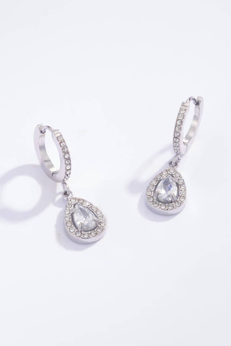 Boucles d'oreilles créoles strassées 124AQ48: Or jaune