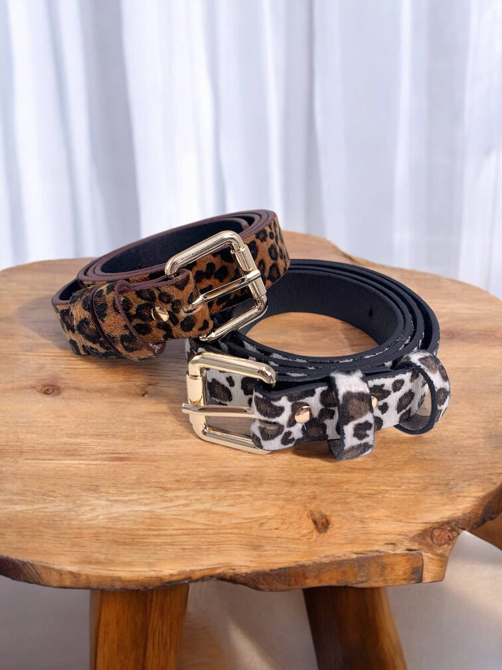 Ceinture léopard CT04: Brun / Synthétique
