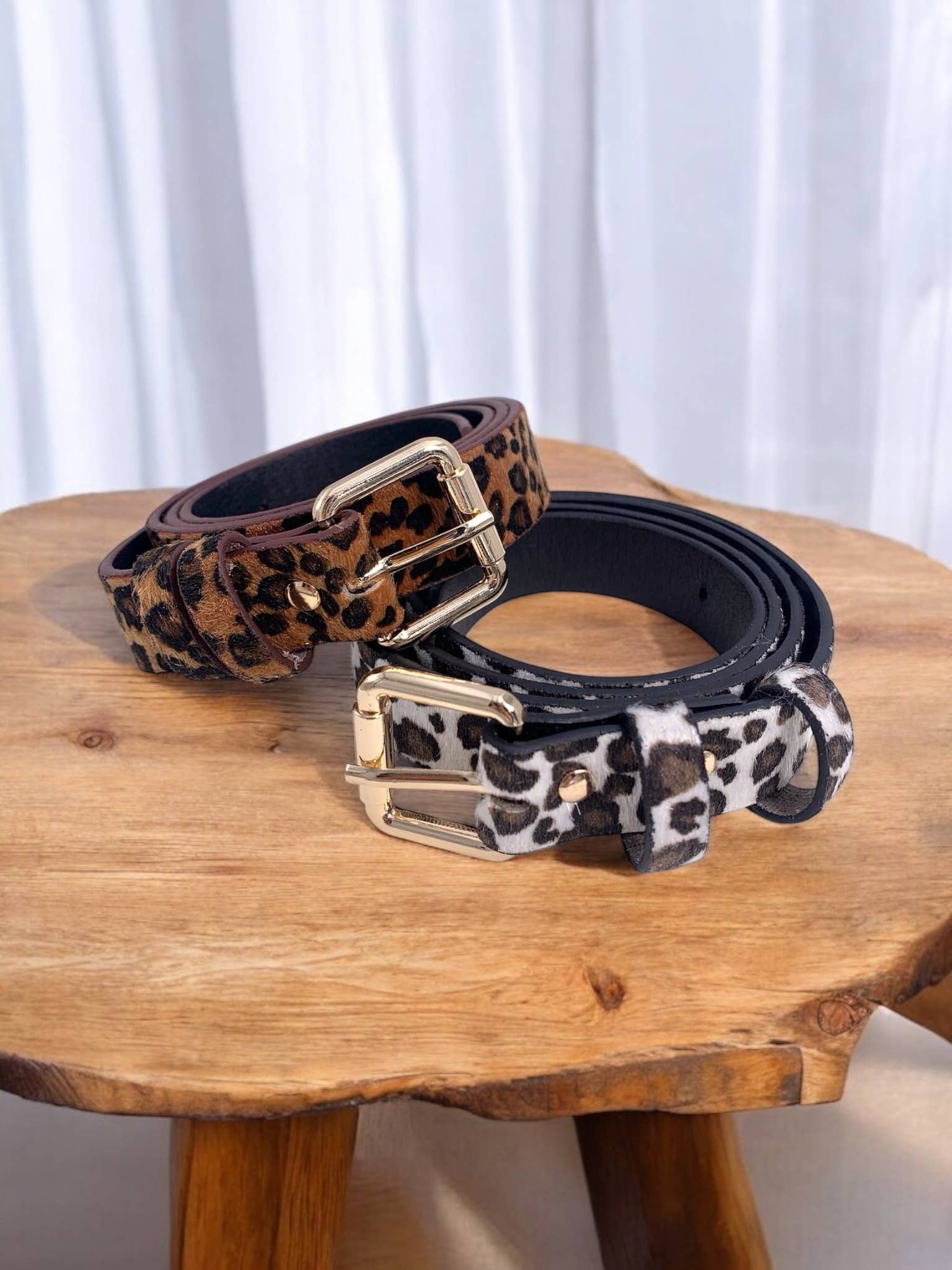 Ceinture léopard CT04: Brun / Synthétique
