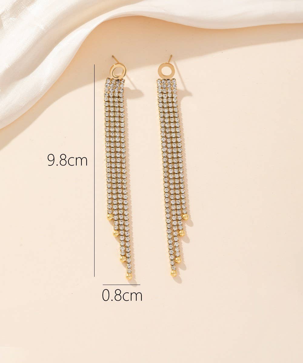 24BOA021 Stainless Steel Stud Earrings: White