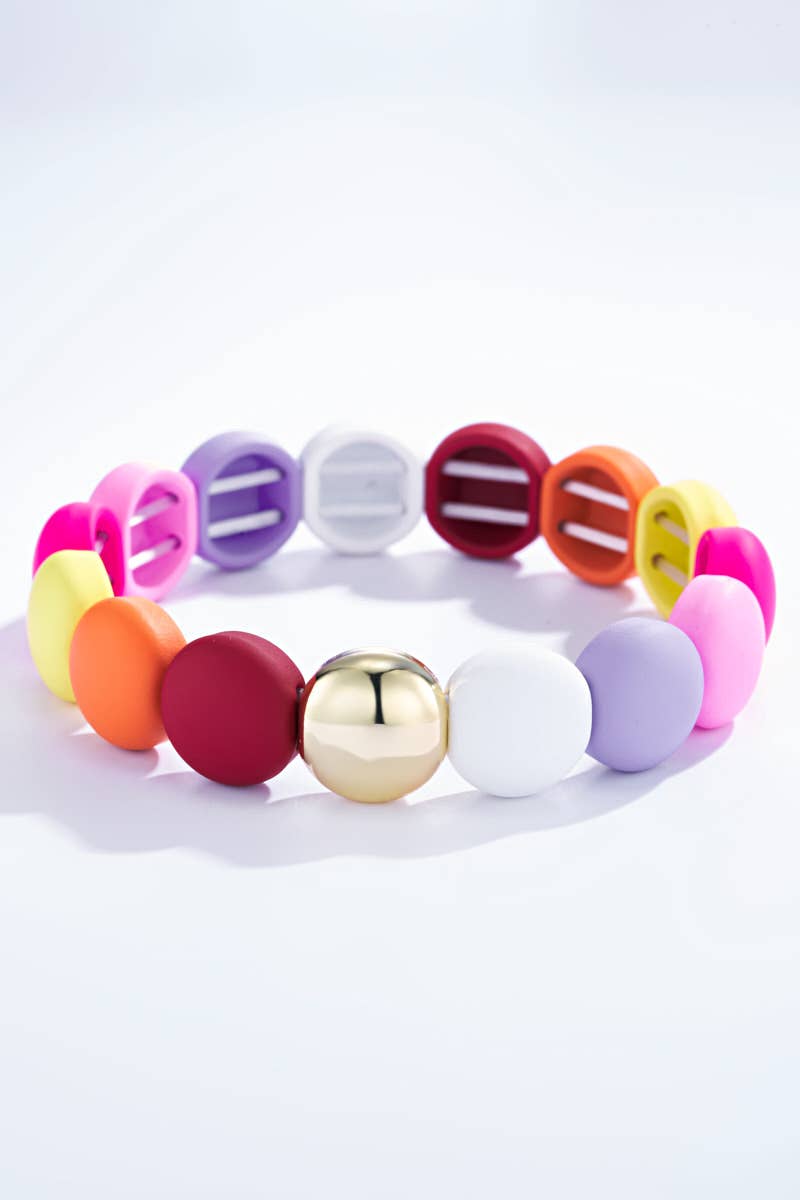 Bracelet colorés avec élastique 324CP03: Fuchsia
