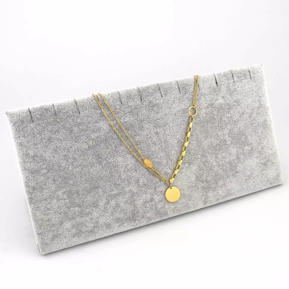 Collier en acier inoxydable plaqué or 18K