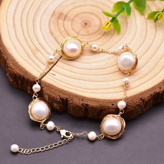 Bracelets de perles d’eau douce naturelles