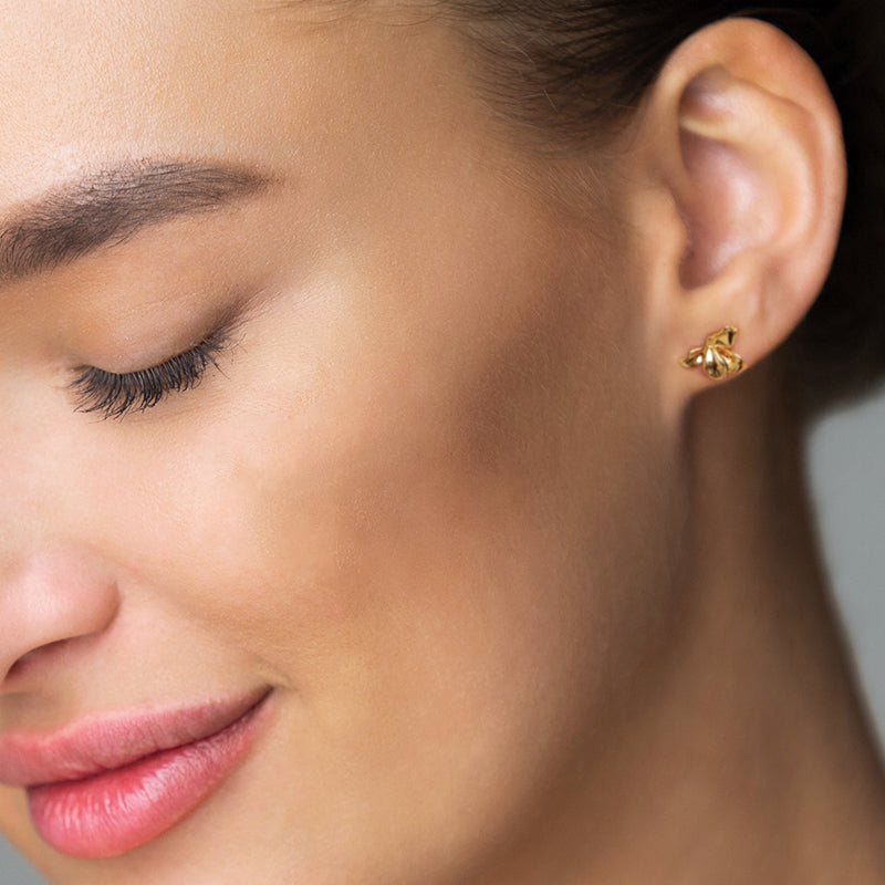 boucles d'oreilles clou en argent S925 avec fleurs