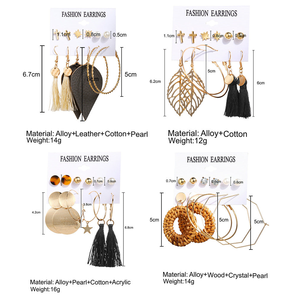 boucles d'oreilles en perles acryliques